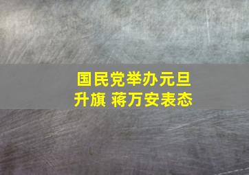 国民党举办元旦升旗 蒋万安表态